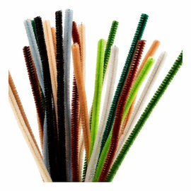 Chenille 6mm x 30cm Naturel - 25st.