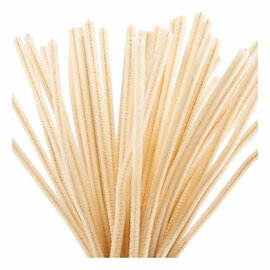 Chenille 6mm x 30cm Beige - 50st.