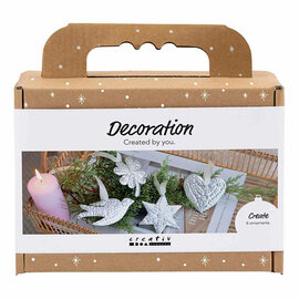 Mini Hobbyset Decoratie Kerstdecoratie Silver Metal
