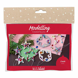 Mini Hobbyset Boetseren Sterren Zilver Wit