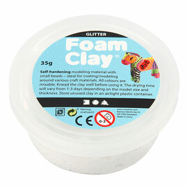 Foam Clay Glitter Wit - 35gr.