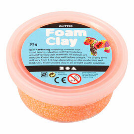 Foam Clay Glitter Oranje - 35gr.