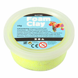 Foam Clay Glitter Geel - 35gr.
