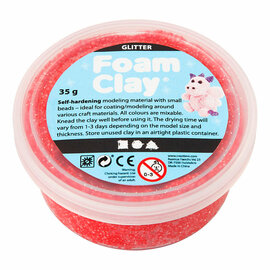 Foam Clay Glitter 35gr - Rood