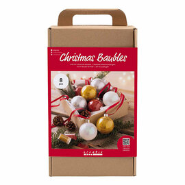 Hobbyset Kerstballen Glitter