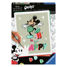 Ravensburger CreArt Schilderen op Nummer - H Is For Happy Mickey Mouse
