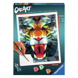 Ravensburger CreArt Schilderen op Nummer - Polygon Tijger