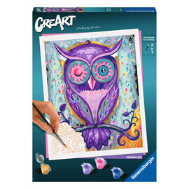 Ravensburger CreArt Schilderen op Nummer - Dreaming Owl