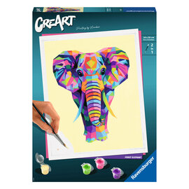 Ravensburger CreArt Schilderen op Nummer - Elephant