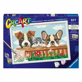 Ravensburger CreArt Schilderen op Nummer - Kat en Honden
