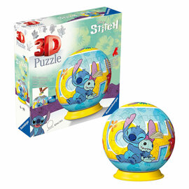 Ravensburger 3D Puzzelbal Stitch en Pop, 54st.