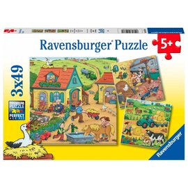 Ravensburger Op de Boerderij, 3x49st.