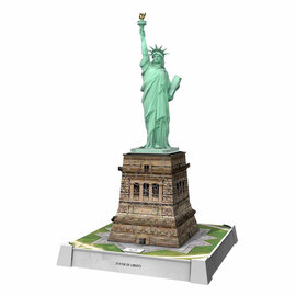 Ravensburger 3D Puzzel Iconics Vrijheidsbeeld - Met Licht - 128st.