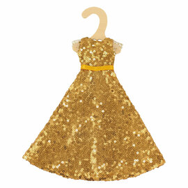 Paillettenjurk Goldstar voor Modepoppen - 29cm