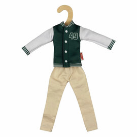 Varsity Jack met Broek voor Modepoppen - 29cm