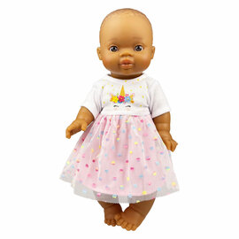 Meisjes Babypop met Eenhoornjurk Hannah - 34cm