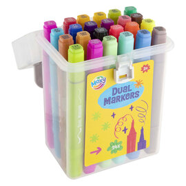 Dual Markers in Opbergbox - 24 stuks