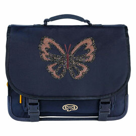 Stones and Bones Glitter Butterfly Navy Cedar Schooltas