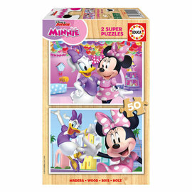 Minnie Mouse Houten Legpuzzel - 2x50st.