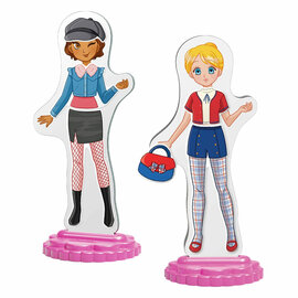 Quercetti Magnetische Mode Aankleedpop Best Friends - 57dlg.