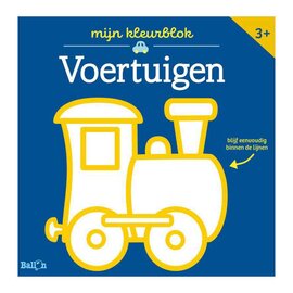 Kleurblok Junior - Voertuigen Dikke Lijnen 3+