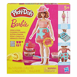 Play-Doh Barbie Bloemen en Franjes - 3 Kleipotjes