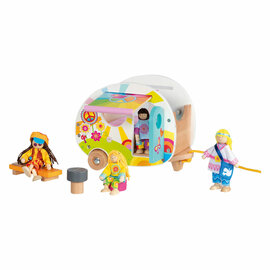 Goki Houten Happy Campers Caravan Speelgoed