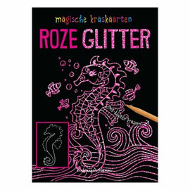 Magische Kraskaarten: Roze Glitter