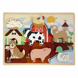 Houten 3D Puzzel Boerderij - 7st.