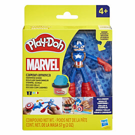 Play-Doh Marvel Captain America Stempel Schild - 2 Kleipotjes