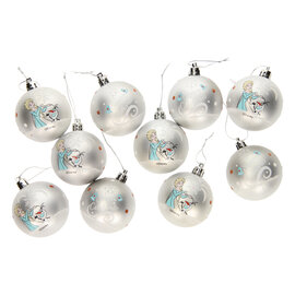 Kinder Kerstballen Frozen II Zilver, 10x6cm