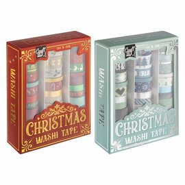 Washi Tape Kerstmis Set Folie en Glitter 3m - 36dlg.