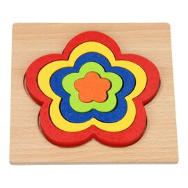 Houten Vormenpuzzel - Bloem