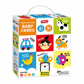 Banana Panda - Hoog Contrast Babykaarten 6m+ / 9m+ - 24st.