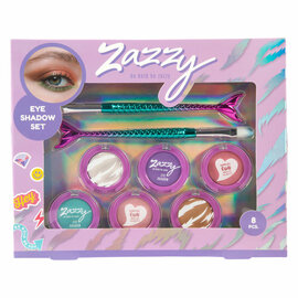 Zazzy Oogschaduw en Zeemeerminkwast Set - 8dlg.